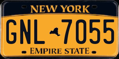 NY license plate GNL7055