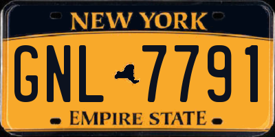 NY license plate GNL7791