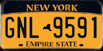 NY license plate GNL9591