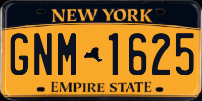 NY license plate GNM1625