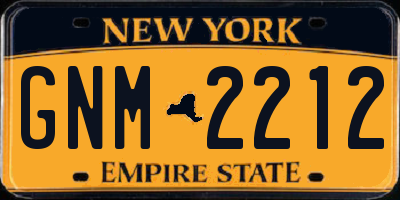 NY license plate GNM2212