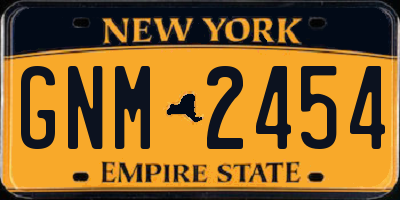 NY license plate GNM2454