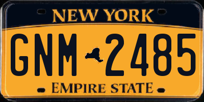 NY license plate GNM2485