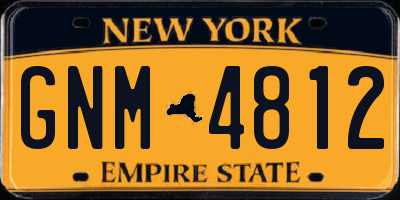 NY license plate GNM4812