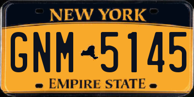 NY license plate GNM5145