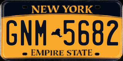 NY license plate GNM5682