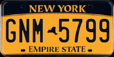 NY license plate GNM5799
