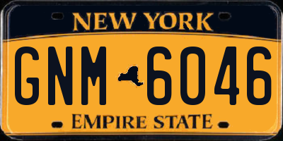 NY license plate GNM6046