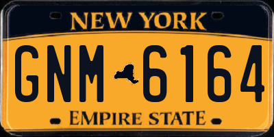 NY license plate GNM6164