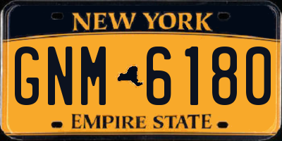 NY license plate GNM6180