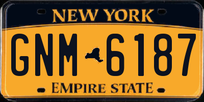 NY license plate GNM6187
