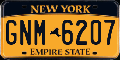 NY license plate GNM6207