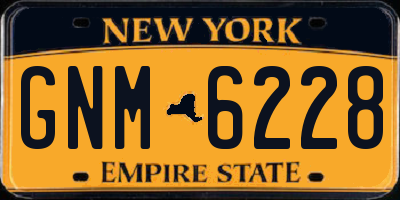 NY license plate GNM6228