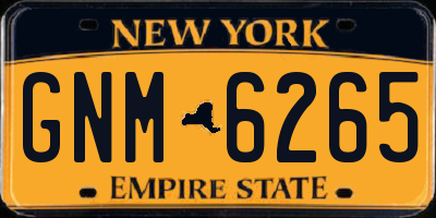NY license plate GNM6265