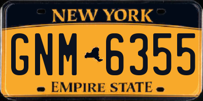 NY license plate GNM6355