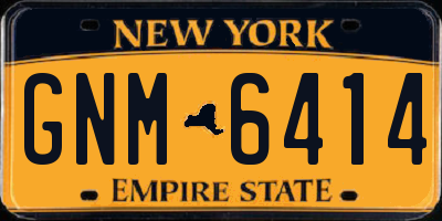 NY license plate GNM6414