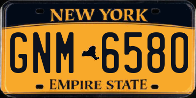 NY license plate GNM6580