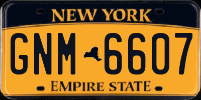 NY license plate GNM6607