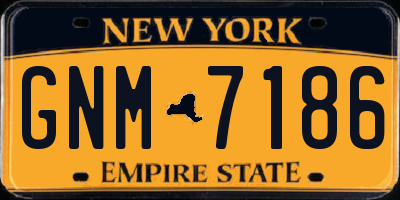 NY license plate GNM7186