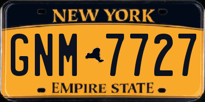 NY license plate GNM7727