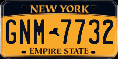 NY license plate GNM7732