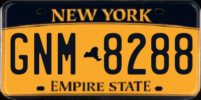 NY license plate GNM8288