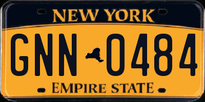 NY license plate GNN0484