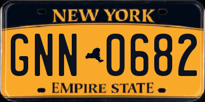 NY license plate GNN0682