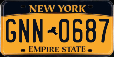NY license plate GNN0687