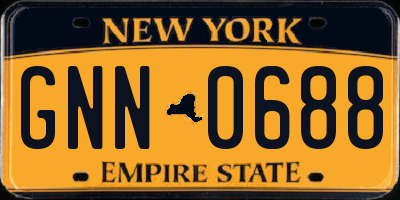 NY license plate GNN0688