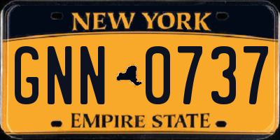NY license plate GNN0737