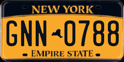 NY license plate GNN0788