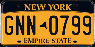 NY license plate GNN0799