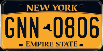 NY license plate GNN0806