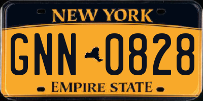 NY license plate GNN0828