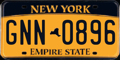 NY license plate GNN0896