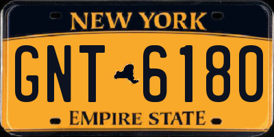 NY license plate GNT6180