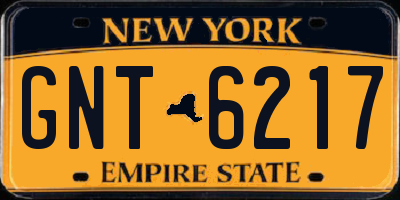 NY license plate GNT6217