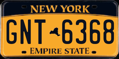 NY license plate GNT6368