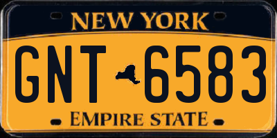 NY license plate GNT6583