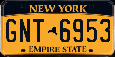 NY license plate GNT6953