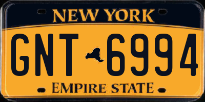 NY license plate GNT6994