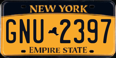 NY license plate GNU2397