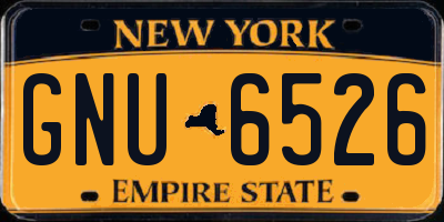 NY license plate GNU6526
