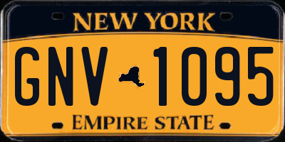 NY license plate GNV1095