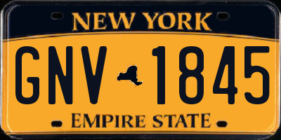 NY license plate GNV1845