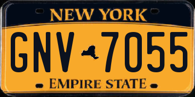 NY license plate GNV7055