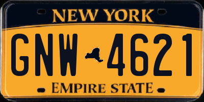 NY license plate GNW4621