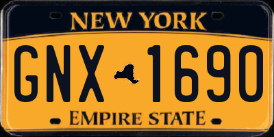NY license plate GNX1690