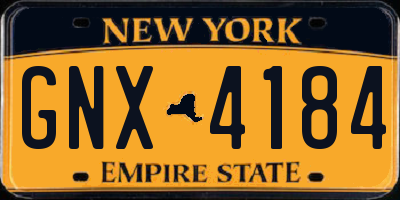 NY license plate GNX4184